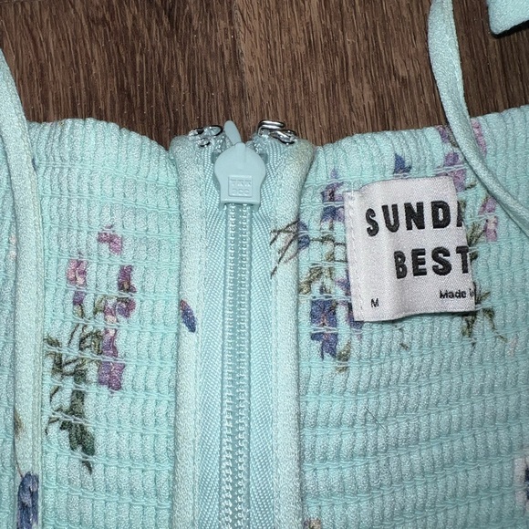 Aritzia Sunday Best Jackson Dress in Frosted Aquamarine/Lilac - Size Medium - Picture 7 of 12